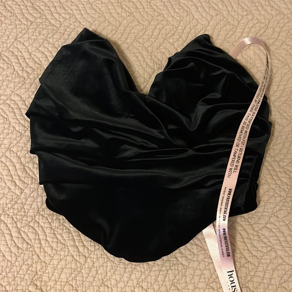 House of CB Black Velvet Tank Top